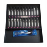 Komplet stalowych dziobów, 22 rodzaje do maszynki tatuażu + szczoteczki
